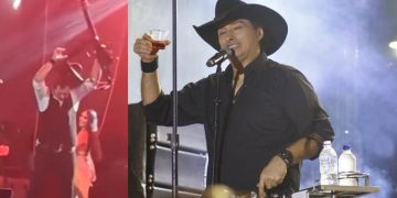 “Tava Bebaçooo!”, Vicente Nery joga violão no chão em show na cidade de Angelim-PE